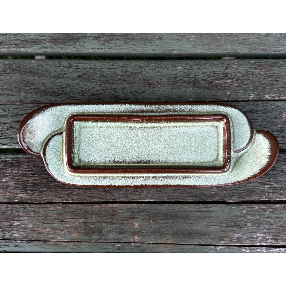 Vintage Frankoma Pottery Plainsman Green Butter Dish Replacement Bottom No lid